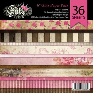 Glitz Design, Pretty in Pink, 6" Paper Pad, Vintage Designs. Shabby Chic, Floral - Picture 1 of 11