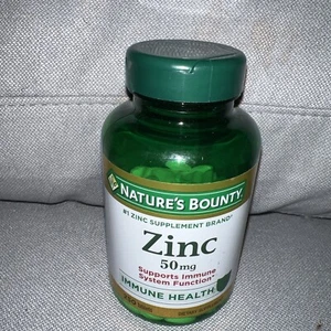 Nature’s Bounty Zinc 50mg, 250 Count, Immune Support & Antioxidant Exp 4/28 - Picture 1 of 1