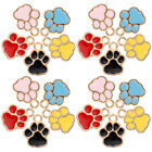 Pet Lovers Unite! 50pcs of Enamel Footprint Beads for Crafting