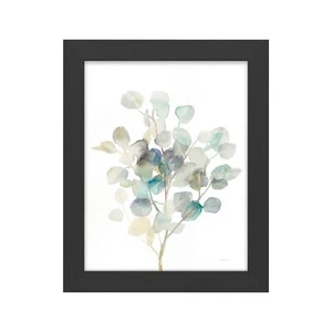 Trademark Fine Art ' Eucalyptus III White ' Black Frame by Danhui Nai 11x14 - Picture 1 of 8