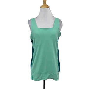 Salomon Tank Top Womens L Large Aruba Teal Whisker Mesh Panel Athletic Shirt - Picture 1 of 16