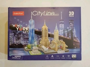 Cubic Fun 3D Puzzle City Line New York City Hobby Puzzle 123 pcs NIB NEW SEALED - Picture 1 of 6