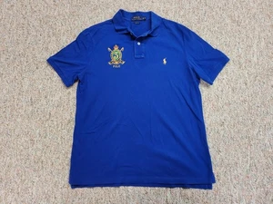 Ralph Lauren Poloshirt Herren Medium Blau Classic Fit Rugby Pony Wappen Preppy - Bild 1 von 16