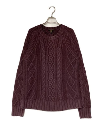 LOUIS VUITTON Cachemira y Seda Cable Tejido Talla: M Púrpura x Marrón Hombre Foto 1 de 4