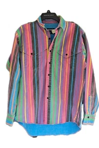 Wrangler Brushpopper X-Long Größe 16-34 bunt gestreift Western Hemd Cowboy - Bild 1 von 10