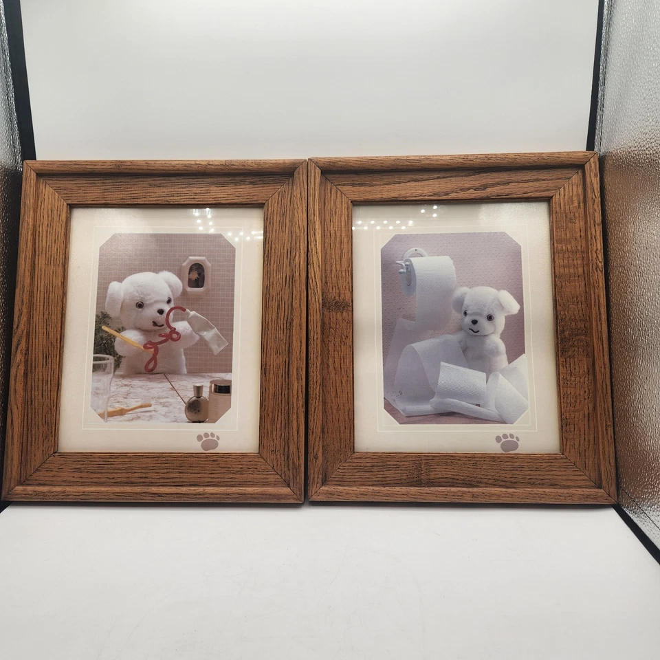 Juego de 2 marcos de madera de roble hechos a mano talla 13 x 11 para colgar fotos de 8 x 10 Foto 1 de 4