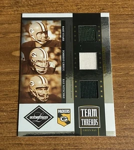 2006 Leaf Limited Bart Starr Forrest Gregg Ray Nitschke Game Used Card /100  - Picture 1 of 2