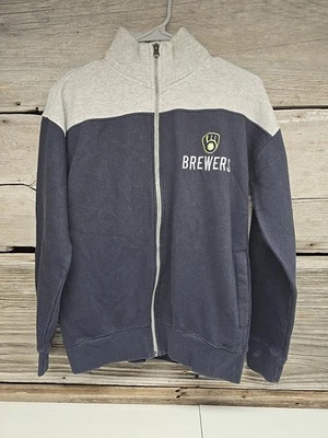 Унисекс средний мягкий как виноград темно-синий/ветреный серый Milwaukee пивовары полный молнии - Изображение 1 из 4