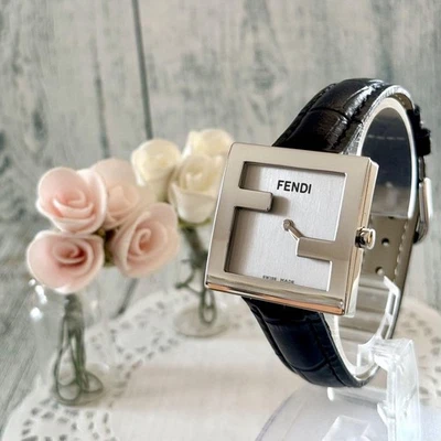 Fendi Silver 4000L Zucchino Pattern Watch Battery Replaced Tested Condition - image 1 of 4