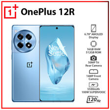 (New) OnePlus 12R 5G 16GB+512GB BLUE Dual SIM Global Ver. Android Cell Phone