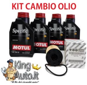 KIT TAGLIANDO OLIO MOTUL 10W50 + FILTRO OLIO ORIGINALE 500 595 695 ABARTH 1.4 - Imagen 1 de 1