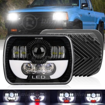 Faro LED DRL de 7x6 5x7 pulgadas haz alto/bajo para camioneta Mazda 626 B2200 B2600 Foto 1 de 4