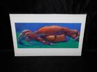 Lois Dahl Red Crab Watercolor Art Print Nautical Coastal Fishing Decor Signed WA