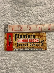 Vintage Planters Mr Peanut Jumbo Block Peanut Candy Bar — Pencil - Picture 1 of 6
