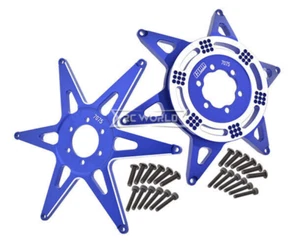 For 1/4 Losi Promoto Bike FRONT + REAR WHEEL Cover Metal Upgrade #MX0606FR -BLUE - Picture 1 of 17