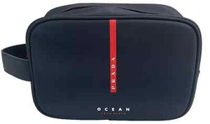 Prada Luna Rossa Ocean Pouch Charcoal Black Travel Toiletry Bag with Dust Bag - Picture 1 of 10