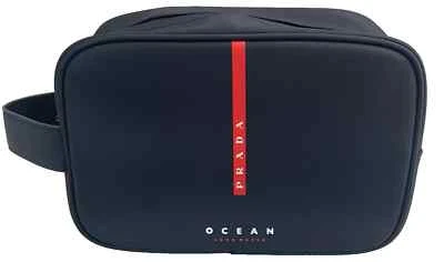 Prada Luna Rossa Ocean Pouch Charcoal Black Travel Toiletry Bag with Dust Bag - Image 1 of 4