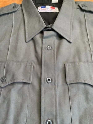 VTG U.S Flying Cross Uniform Shirt All Weather Deluxe Tropical Gray 18.5/35 B64 - Image 1 of 3