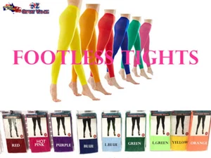 Colorful Women Ladies Footless Tights Hosiery Stockings Tights Choose JD15205 - Picture 1 of 7