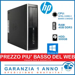 PC RICONDIZIONATO FISSO GARANTITO HP 8000 PRO e8400 4GB 500GB COMPUTER DESKTOP - Imagen 1 de 3
