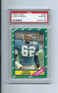 1986 TOPPS # 250 CURTIS GREEN PSA 10 POP (27) - Picture 1 of 2