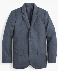J Crew Crewcuts Boys Ludlow Two Button Wool Suit Jacket Blazer Blue Size 7 $220 - Picture 1 of 7