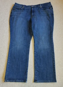 Womens Jeans-LEVI'S-medium blue stretch denim "Classic Straight" high rise-20W - Picture 1 of 5