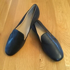 Naturalizer Womens Size US 10W UK 8 EUR 40 Leather Flats Black New Without Box - Picture 1 of 13