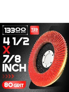 10Pack 4.5inch flap discs (115mm P80) - Picture 1 of 6