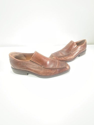 Mocassino ECCO uomo pelle marrone slip on elegante scarpa casual 44 (10 US)