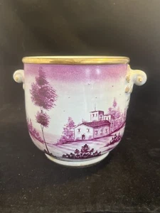 Vintage Italian Porcelain Planter With Scenic Landscape - Picture 1 of 3