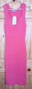 Willow & Wind Women's Sleeveless Hot Pink Midi Dress Sz M Knit Shapely NWT - Picture 1 of 9