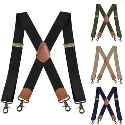 Adjustable Braces Suspenders 3.5cm Wide Trouser Straps Belt  Adult - image 1 of 4