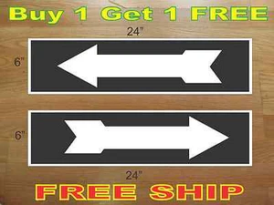 White on BLACK ARROW 6"x24" REAL ESTATE RIDER SIGNS Buy 1 Get 1 FREE 2 Sided - Picture 1 of 2