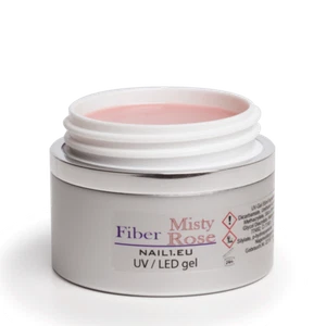 55ml LED UV 1-Phasen-Gel FIBER MISTY ROSE Einphasengel Fiberglasgel Led-Gel - Picture 1 of 4