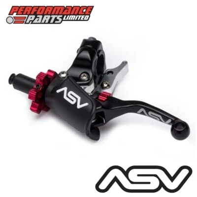 ASV F4 Black Short Clutch Lever with Pro Perch for Honda CRF150 R 2008 Foto 1 de 4