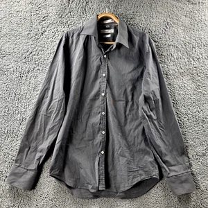 GEOFFERY BEENE Mens Casual Shirt Size L Black White Stripe Long Sleeve Collared - Picture 1 of 13