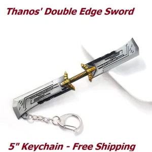 Marvel Vengadores Thanos Doble Borde Espada Llavero Peltre Metal Llavero Juegos con disfraces  - Imagen 1 de 10