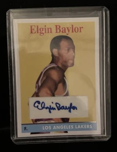 2008 Topps Signature - Elgin Baylor #185 Autographs Los Angeles Lakers - Picture 1 of 3