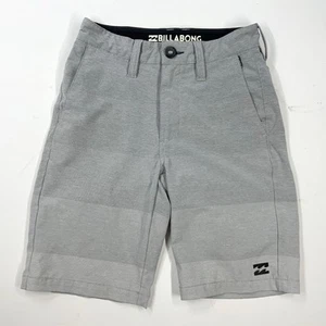 Billabong Jungen 22 grau gestreifte Shorts schnelltrocknend Stretch Hybrid Golfhose - Bild 1 von 6