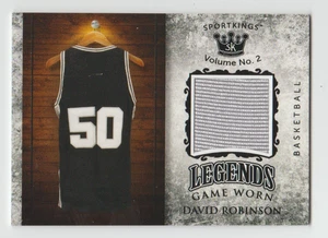 DAVID ROBINSON Spurs 2020 SportKings GAME-WORN Legends Jersey Patch #LSM-24 HOF - Picture 1 of 2