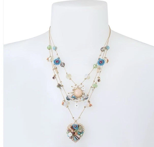 Collar en capas con dijes de mariposa Betsey Johnson para mujer Foto 1 de 1