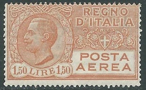 1926-28 REGNO POSTA AEREA EFFIGIE 1,50 LIRE MNH ** - RC32-6 - Picture 1 of 1