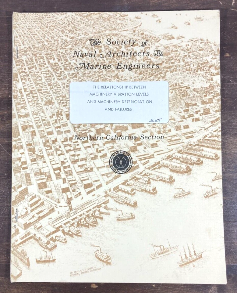 1971 Society of Naval Architects & Marine Engineers Booklet Machinery Vibration - Image 1 of 4