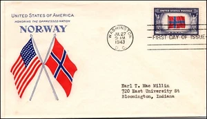 Scott 911 5 Cents Norway Grimsland FDC Typed Address Planty 911-8 - Picture 1 of 2
