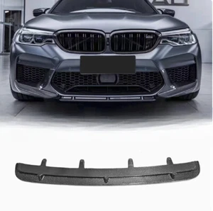 Real Carbon Fiber Front LIp Spoiler for BMW 5 Series F90 M5 2018-2020 E - Picture 1 of 11