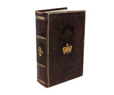 Pusta książka z tajną komorą korona lilia antyczny styl kryjówka książki pudełko do przechowywania