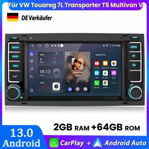 Für VW Touareg T5 Multivan Transporter GPS NAVI Android13 Autoradio BT FM 2+64GB - Bild 1 von 19