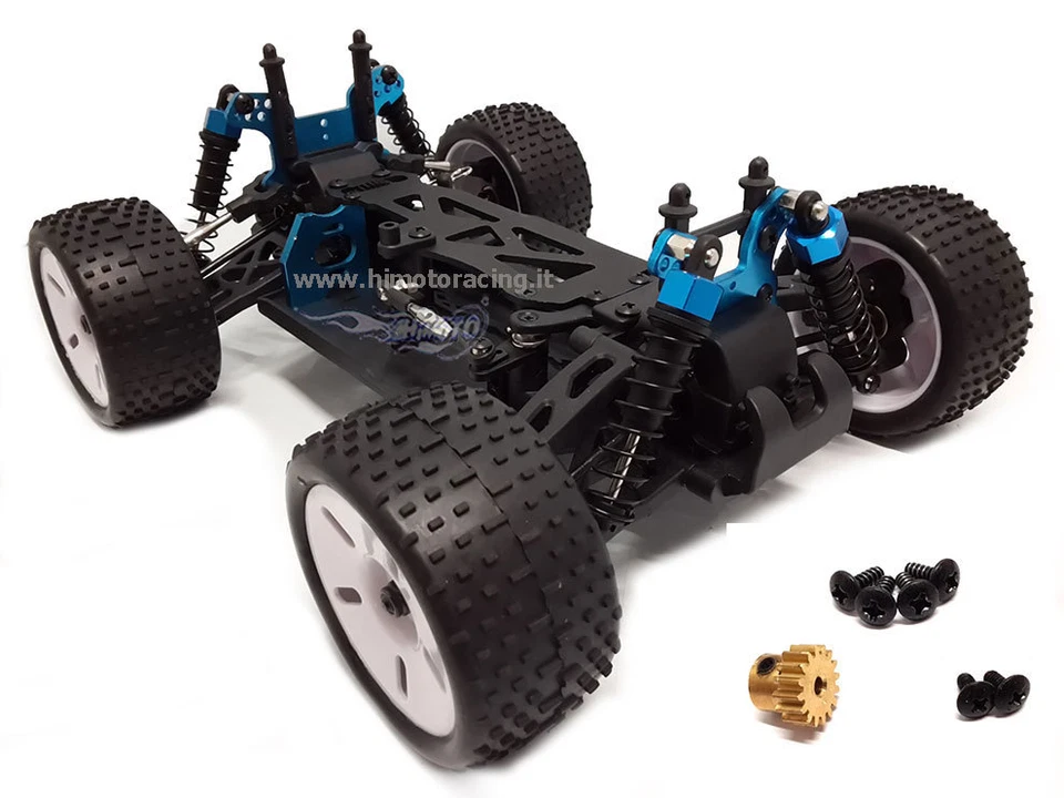MACCHINA TRUGGY EXT-16 MECCANICA COMPLETA + PIGNONE E VITI 1:16 4WD HIMOTO - Immagine 1 di 1
