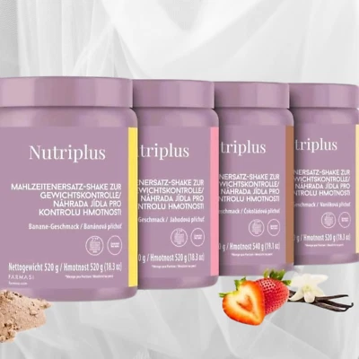 Nutriplus 膳食替换奶昔 - VAINILLA、巧克力、香蕉、草莓 — 第 1/2 张图片